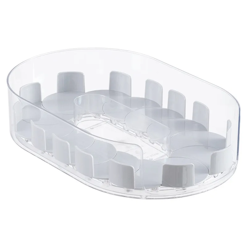 360 Rotating Refrigerator Storage Box Multifunctional Spice Organizer Simple Drink Tray for Kitchen Countertop - Image 5