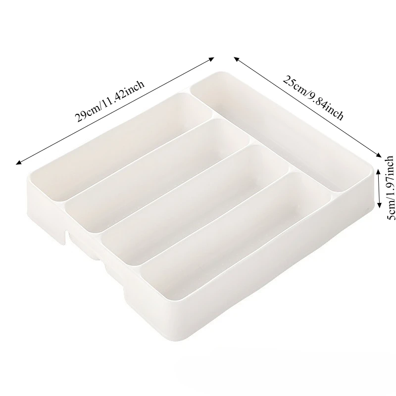Kitchen Drawer Organizer Adjustable Divider Storage Box for Utensils Cutlery Knife Fork Spoon Chopsticks Cabinet Built In Tray - Image 4
