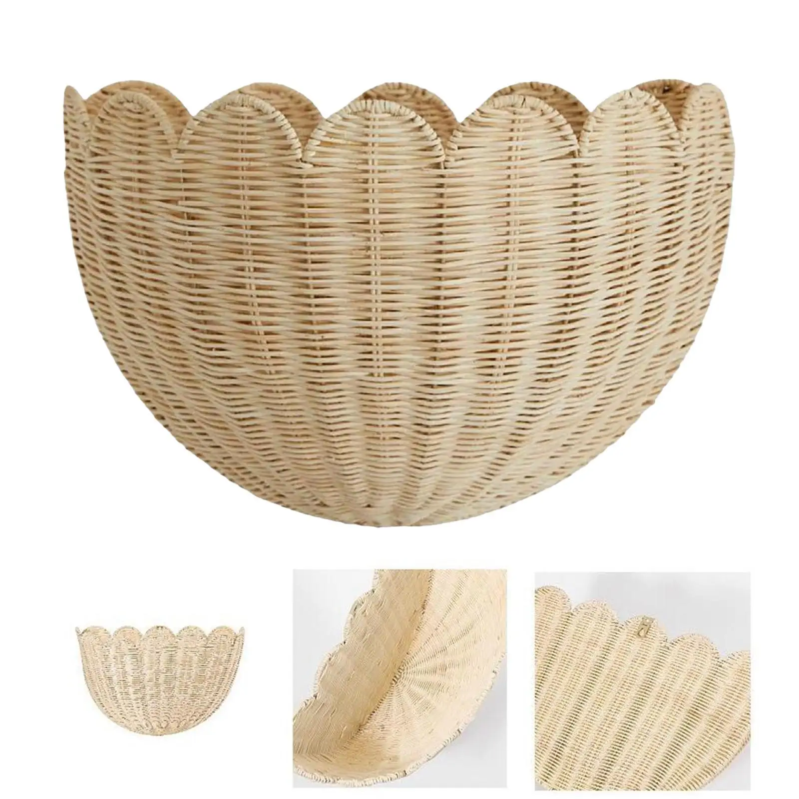 Woven Wall Hanging Basket Fruits Magazines Toys Portable Multifunctional Bin for Cabinet Farmhouse Bathroom Sundries Restaurant - Image 5