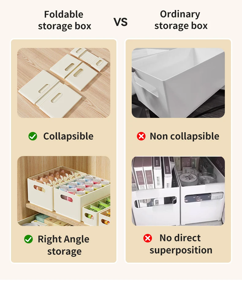 WORTHBUY Multi-functional Foldable Plastic Storage Box Kitchen Storage Organization Seasoning Jar Organizer Box Food Contianer - Image 25