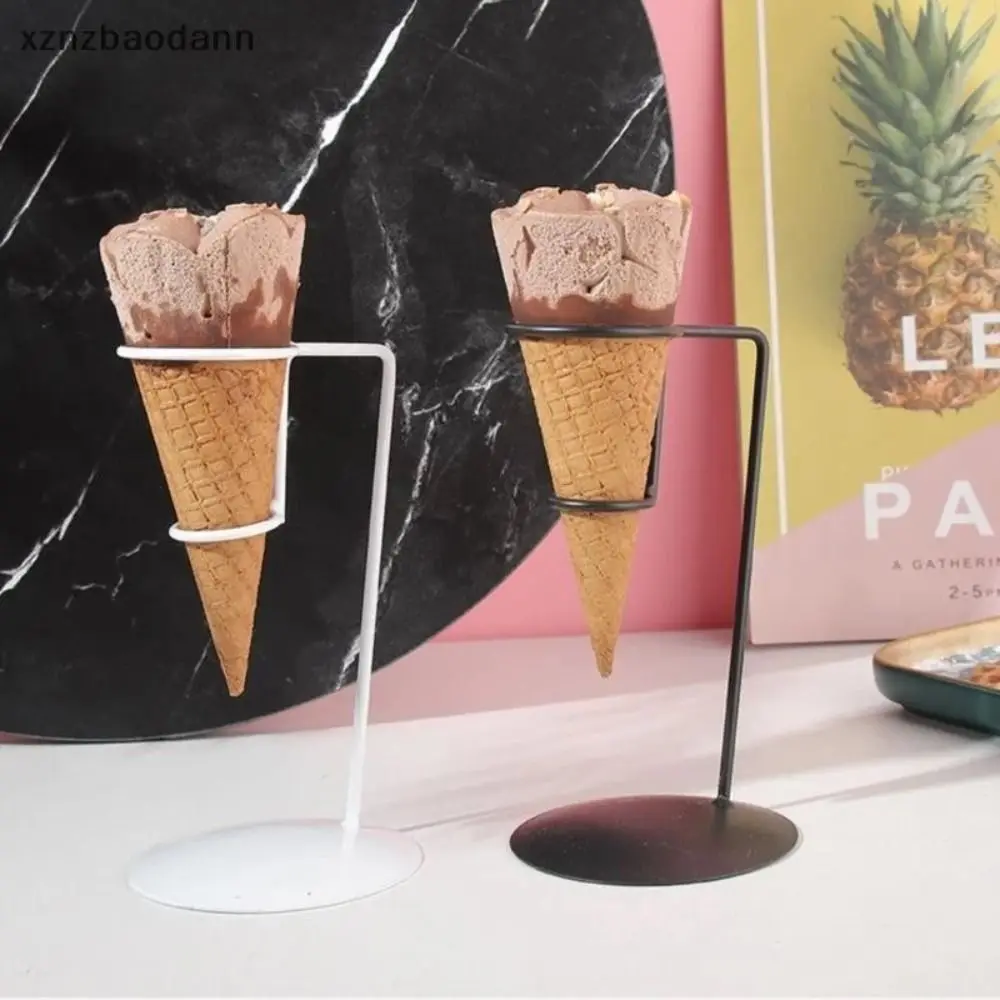 High-quality Iron Ice Cream Holder Display Rack Ice Cream Sweet Cone Holder Sweet Cone Sundae Dessert Stand Kitchen - Image 4