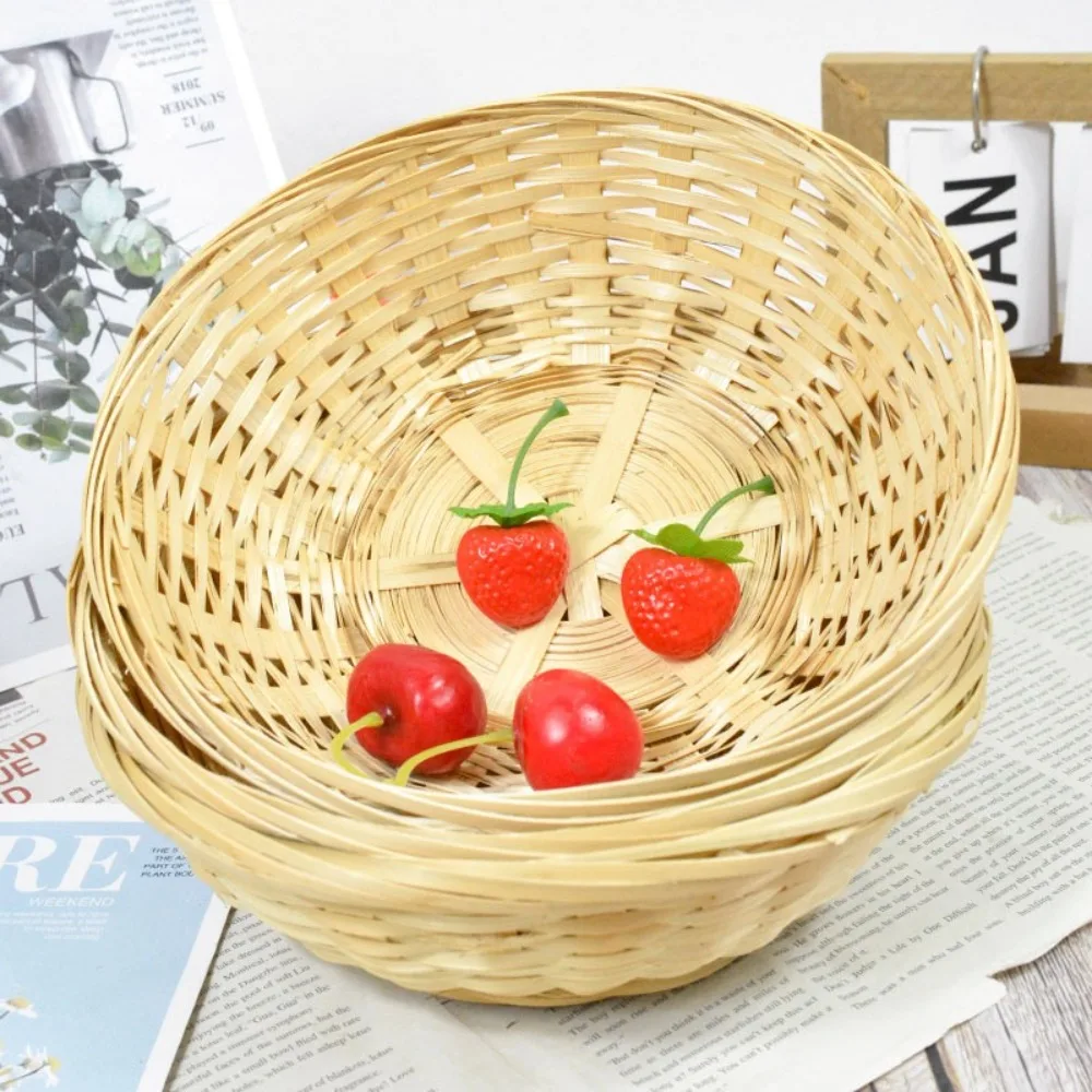 Vegetable Food Storage Basket Bread Fruit Round Dustpan Decorative Woven Basket Desktop Decoration Egg Basket - Image 23