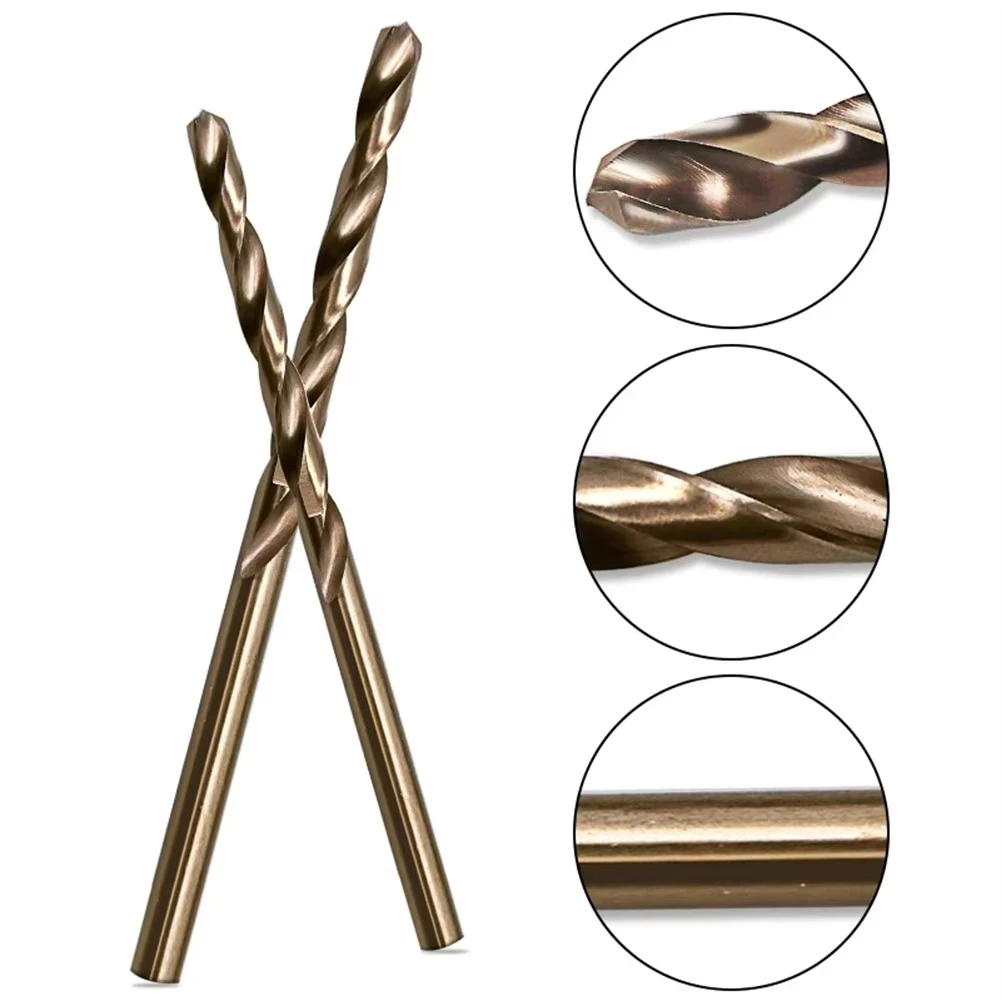 10pcs/set HSS M35 Cobalt Drill Bits 1-3mm for Metal/Stainless Steel - High-Speed Steel Cobalt Coated Drill Bits with Enhanced - Image 3