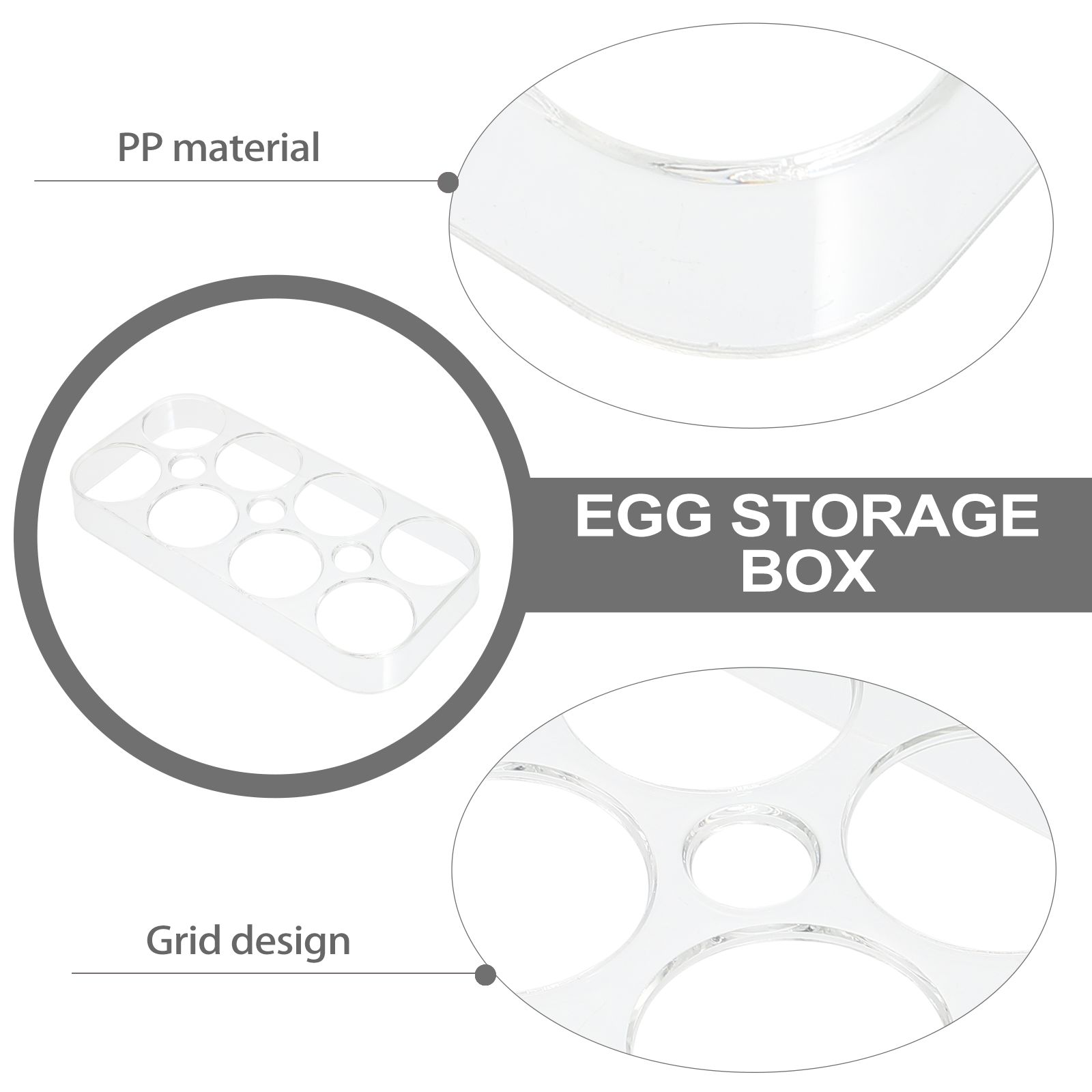 6/8grids Holder Egg Container Egg Holder for Refrigerator Egg Storage Box Egg Holder Tray Egg Storage - Image 13