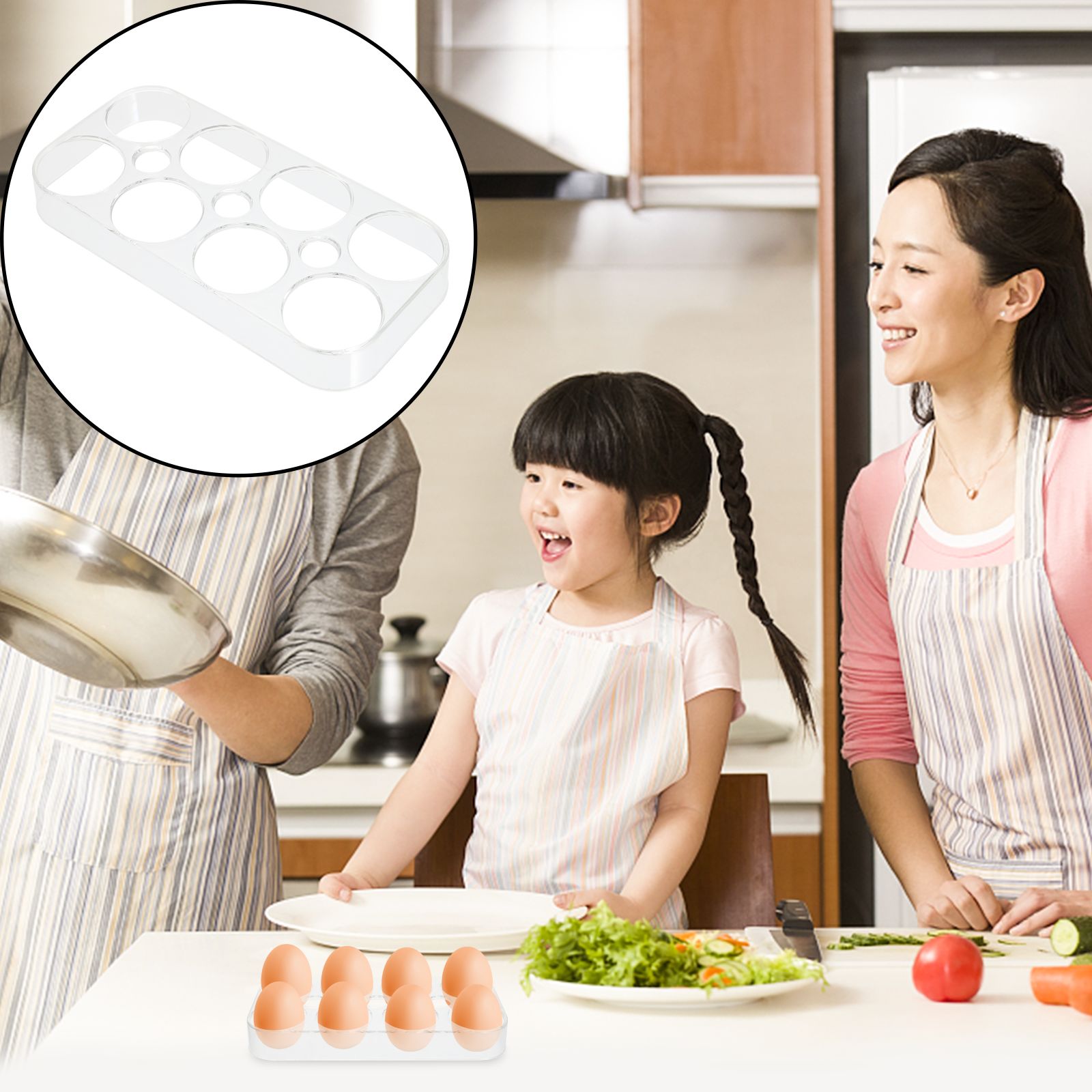 6/8grids Holder Egg Container Egg Holder for Refrigerator Egg Storage Box Egg Holder Tray Egg Storage - Image 10
